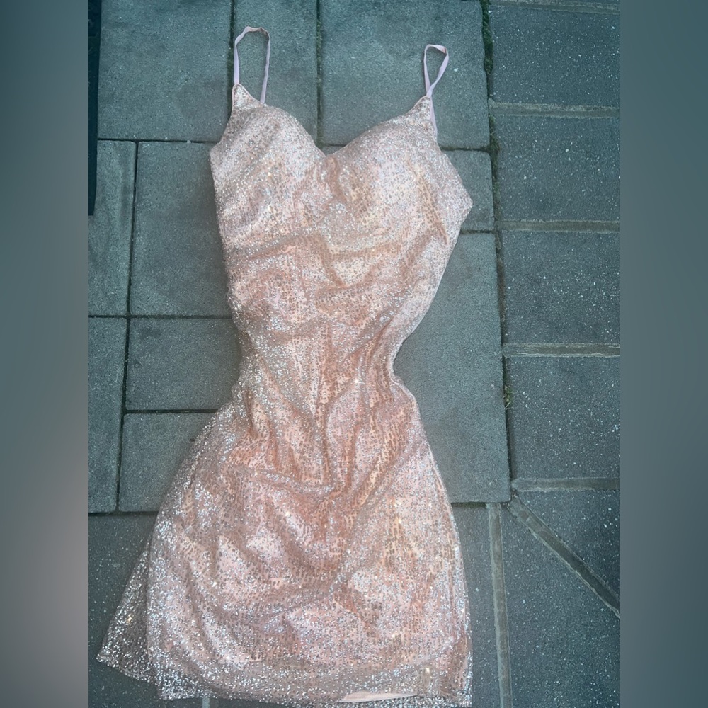 Rose Gold sparkly dress